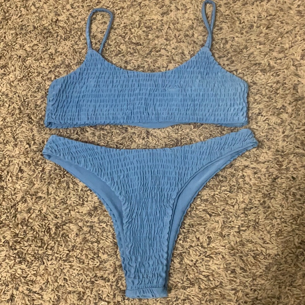 Blue bikini